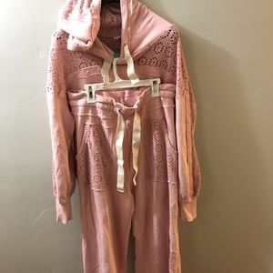 Anthropologie light pink jump suit